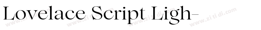 Lovelace Script Ligh字体转换